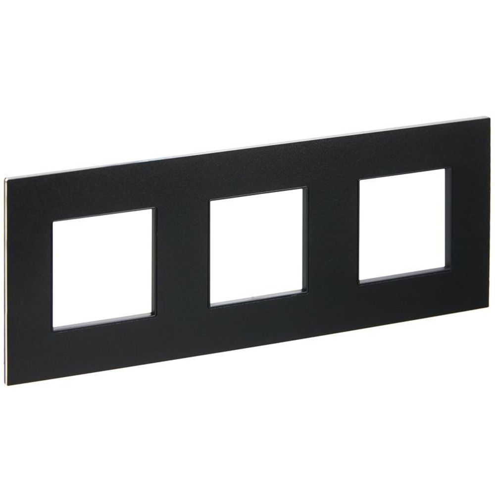 Рамка 3-м SKANDY SK-F33Bl металл черн. IEK SK-M32-M-K02