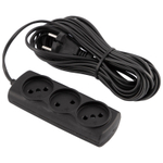 Удлинитель Engy "Эконом" 10м/3роз (ШВВП 2х0.75) черный