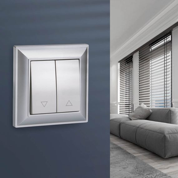 Выключатель жалюзи Werkel серебряный W1124506 4690389155987
