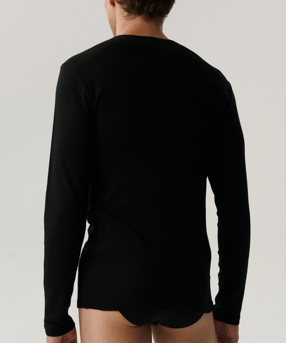 Футболка мужская Atlantic, 1 шт. в уп., хлопок, черная, Basic BMV-049