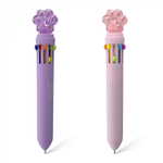 Ручка шариковая Yalong "Лапка", 0,7 мм, 10 цветов, автоматическая, цветной пластиквый корпус, карт. уп.