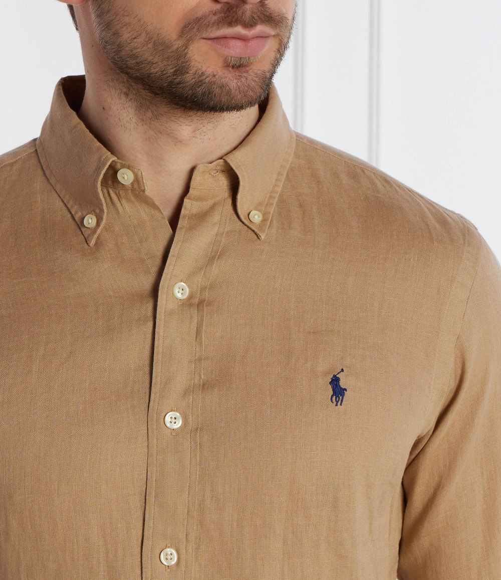 льняная рубашка POLO RALPH LAUREN - бежевый(710794141)