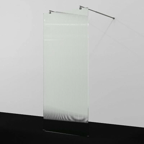 Душевое ограждение WasserKRAFT Vechte 60W40GR-FL 120 фиксатор графит/стекло рифленое