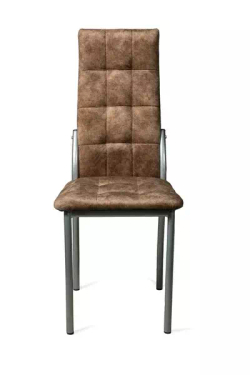 Стул Волна / Серебро/Велюр Коньяк