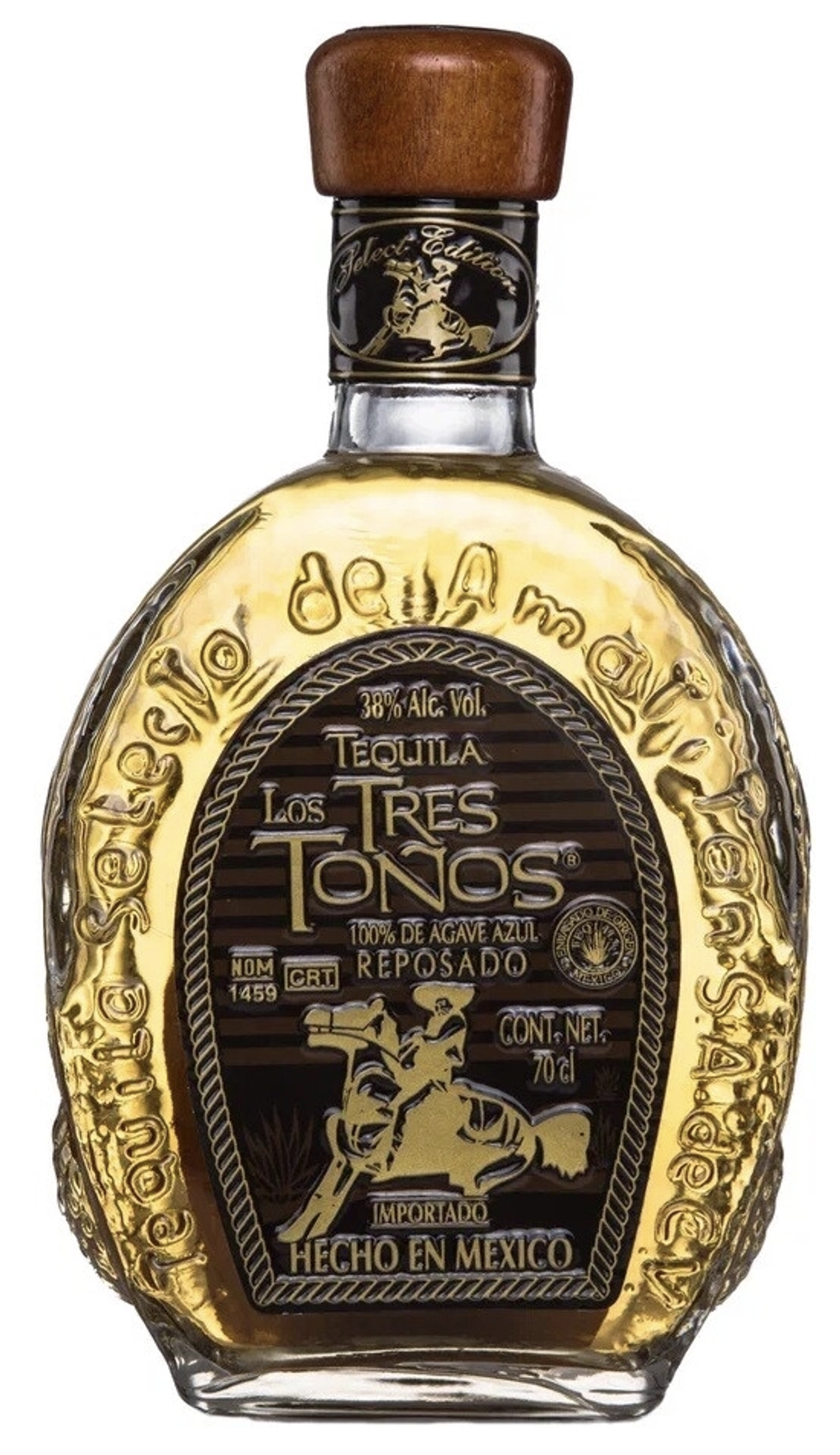 Текила Los Tres Tonos Reposado, 0.7 л