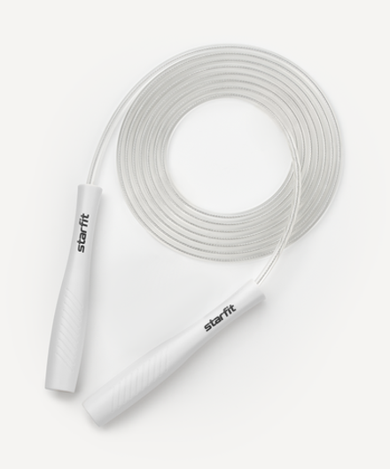 Скакалка RP-501 ПВХ, с пластиковыми ручками, 3 м, белый