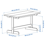 Обеденный набор - NACKANÄS IKEA/ НАККАНАС ИКЕА, 140х76х75 см, коричневый