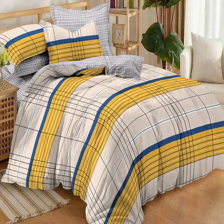 Комплект постельного белья "ВЛ. СОЛНЕЧНЫЙ", поплин, 100% хлопок, Россия.