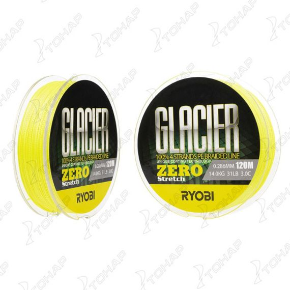 Шнур GLACLER ZERO-120M 3,0/d-0.286mm yellow Ryobi