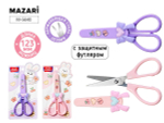 Ножницы детские 123мм. "Бантики" лезвия- нерж.сталь, с защитным футляром, пластиковые ручки, ассорти