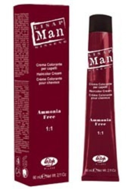 Безаммиачный крем-краситель для волос - Lisap Man Color 60мл