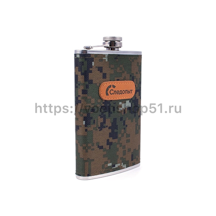 Фляжка в оплетке из oxford camo pixel, 280 мл