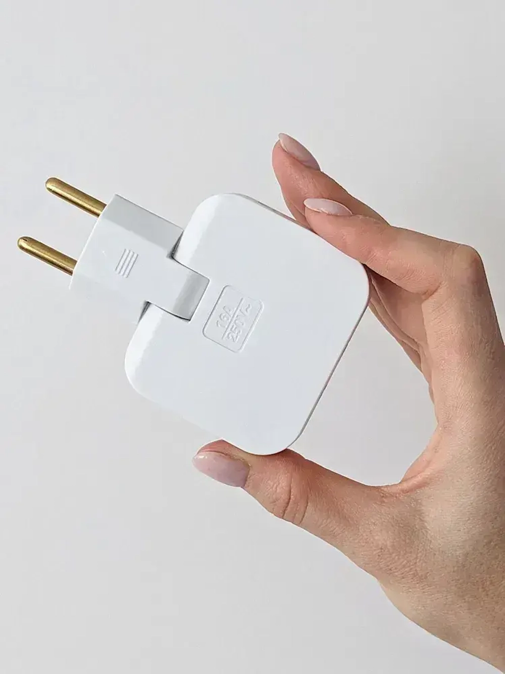 Тройник плоский поворотный для розетки, разветвитель 180 градусов, MartyHome