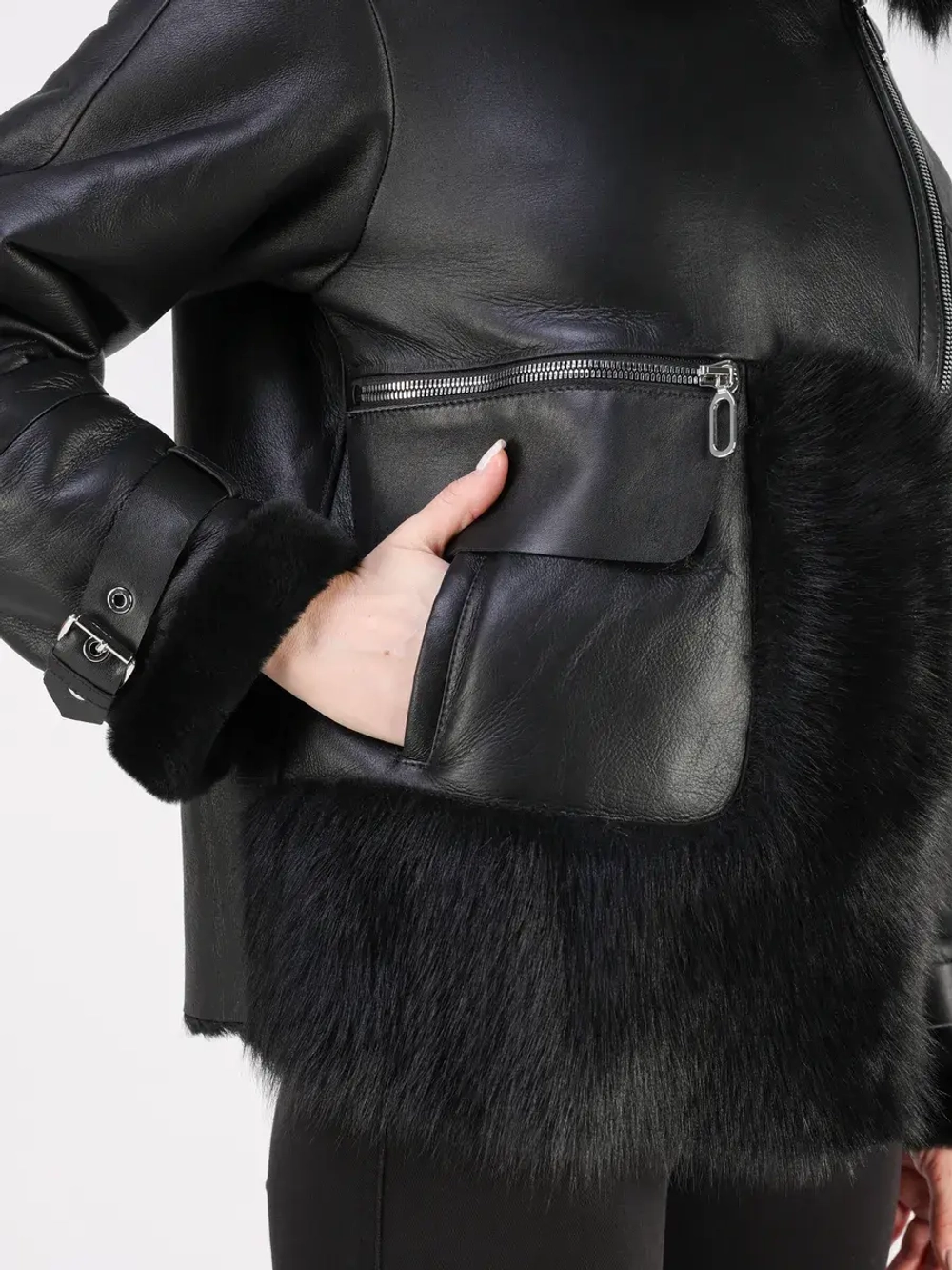 Дубленка зимняя натуральная короткая