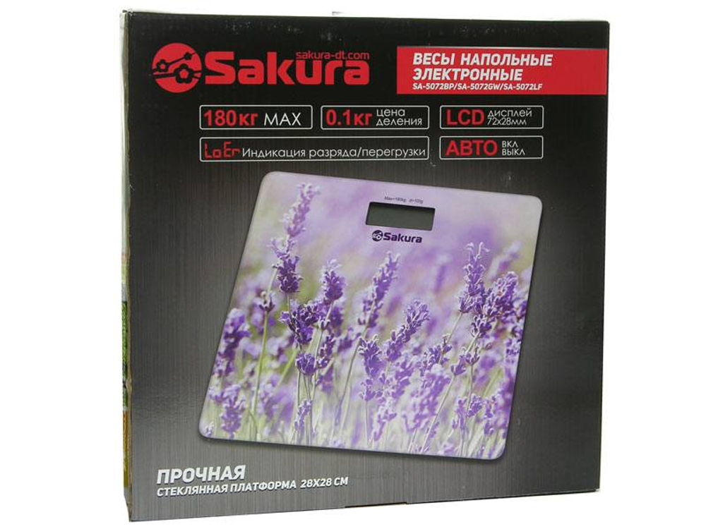 Весы напольные электронные до 180кг "Лаванда"