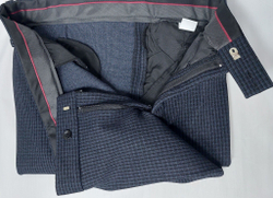 Брюки мужские классические зимние клетка серая 52