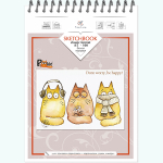 Блокнот-скетчбук SKETCHBOOK 100 формат А5 60 листов на металлическом гребне