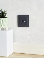 BRITE Рамка 1-местная IP44 РУ-1-БрГ-44 графит IEK