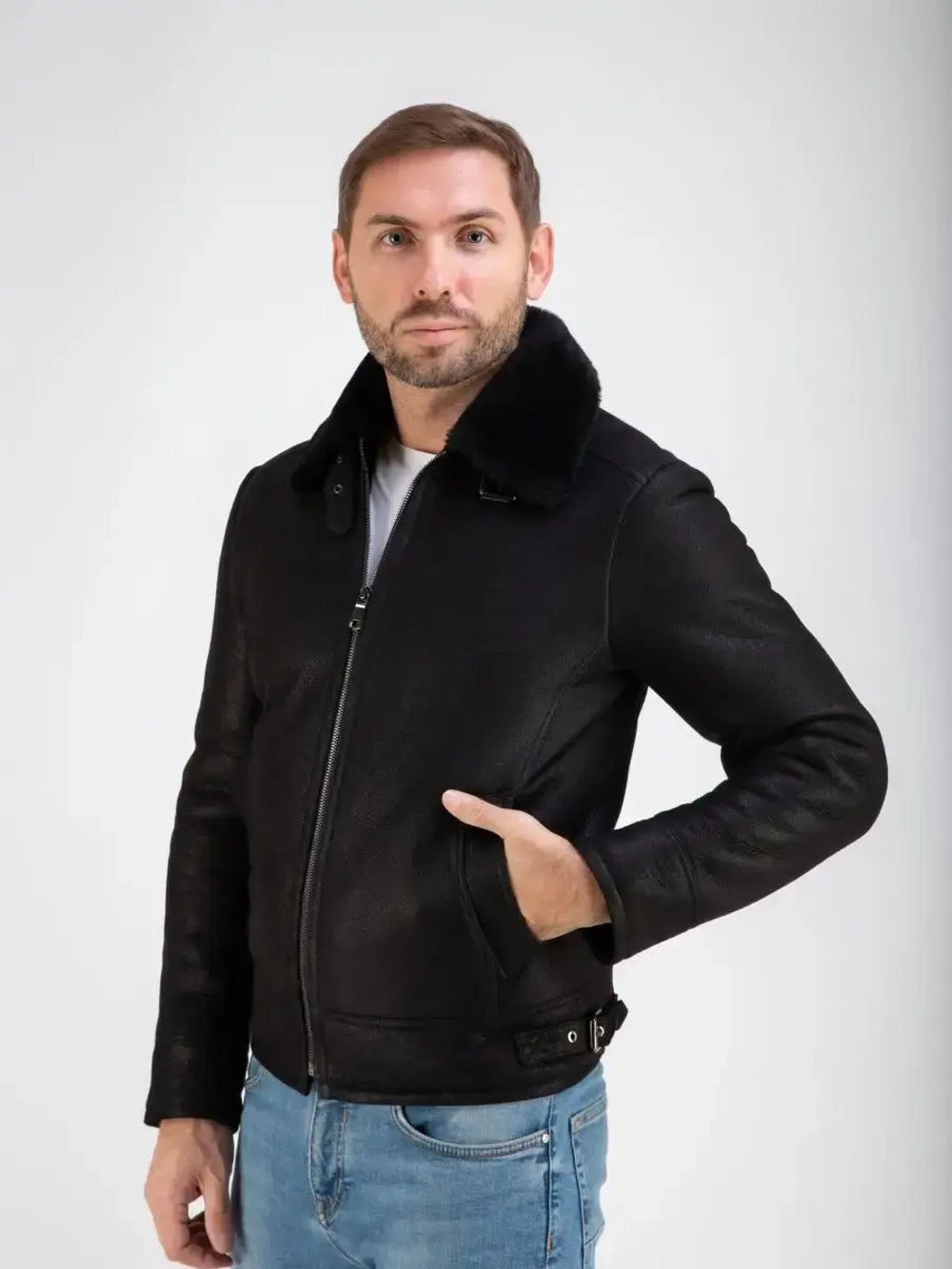 Дубленка мужская зимняя натуральная  Турция