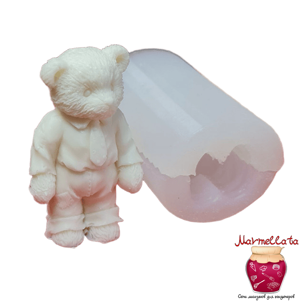 Силиконовая форма 3D &quot;Мишка в костюме&quot;