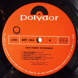 Винтажная виниловая пластинка LP Whitesnake Lovehunter (Japan 1979) (Obi Copy)