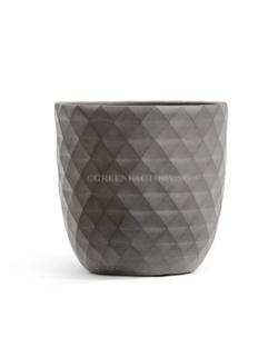 Кашпо TREEZ ERGO - серия Diamond - Чаша-конус - Мокко