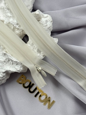 Riri Молния потайная, неразъемная, 3 мм, бело-бежевый светлый