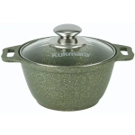 Кастрюля 1л «Trendy style»(malachite) со стеклянной крышкой к11tsml