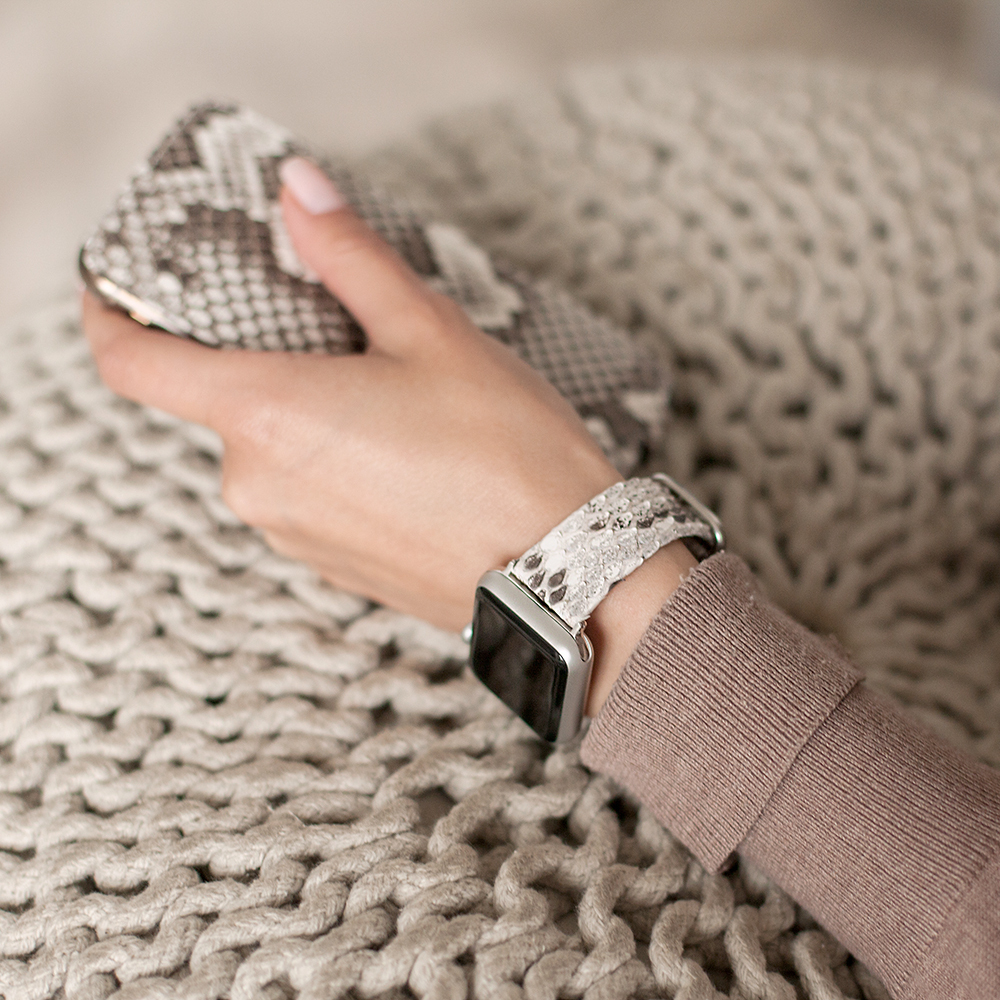 Ремешок для Apple Watch 40/41mm Classic из кожи питона цвета Natur