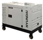 Электростанция дизельная с воздушным охлаждением HYUNDAI DHY 10000SE-T в кожухе