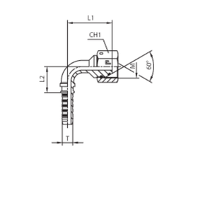 Фитинг DN 20 DKM (Г) 30x1.5 (90) (штифтованная гайка, o-ring)