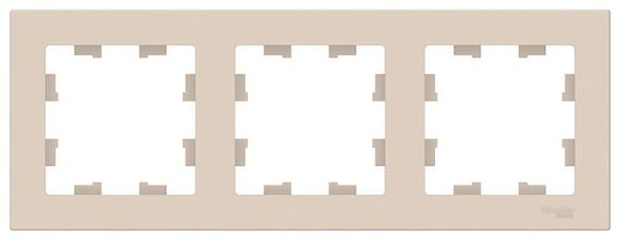 Рамка Systeme Electric ATLASDESIGN 3 постовая бежевая 35979
