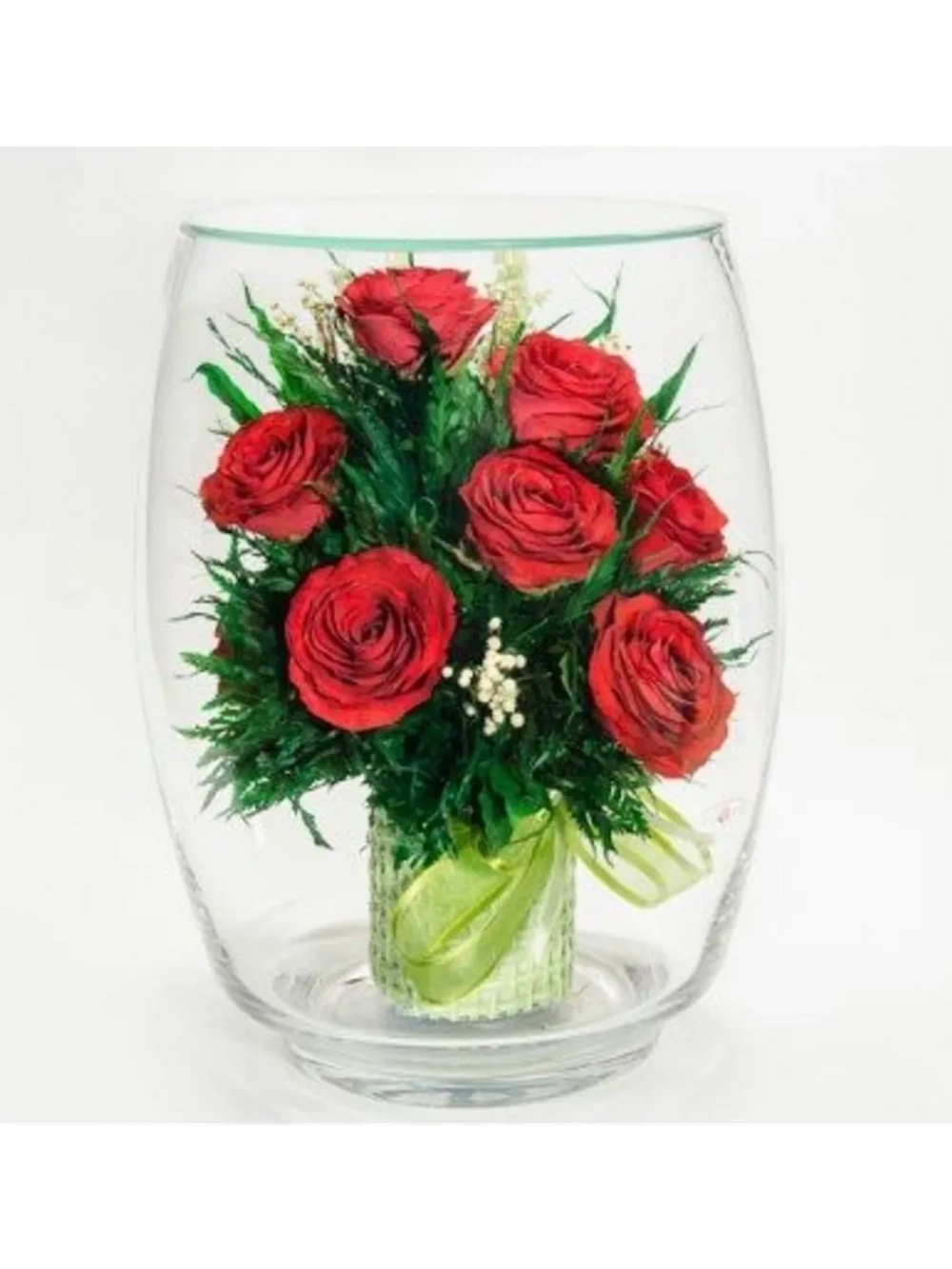 натуральные цветы в стекле, вакуум