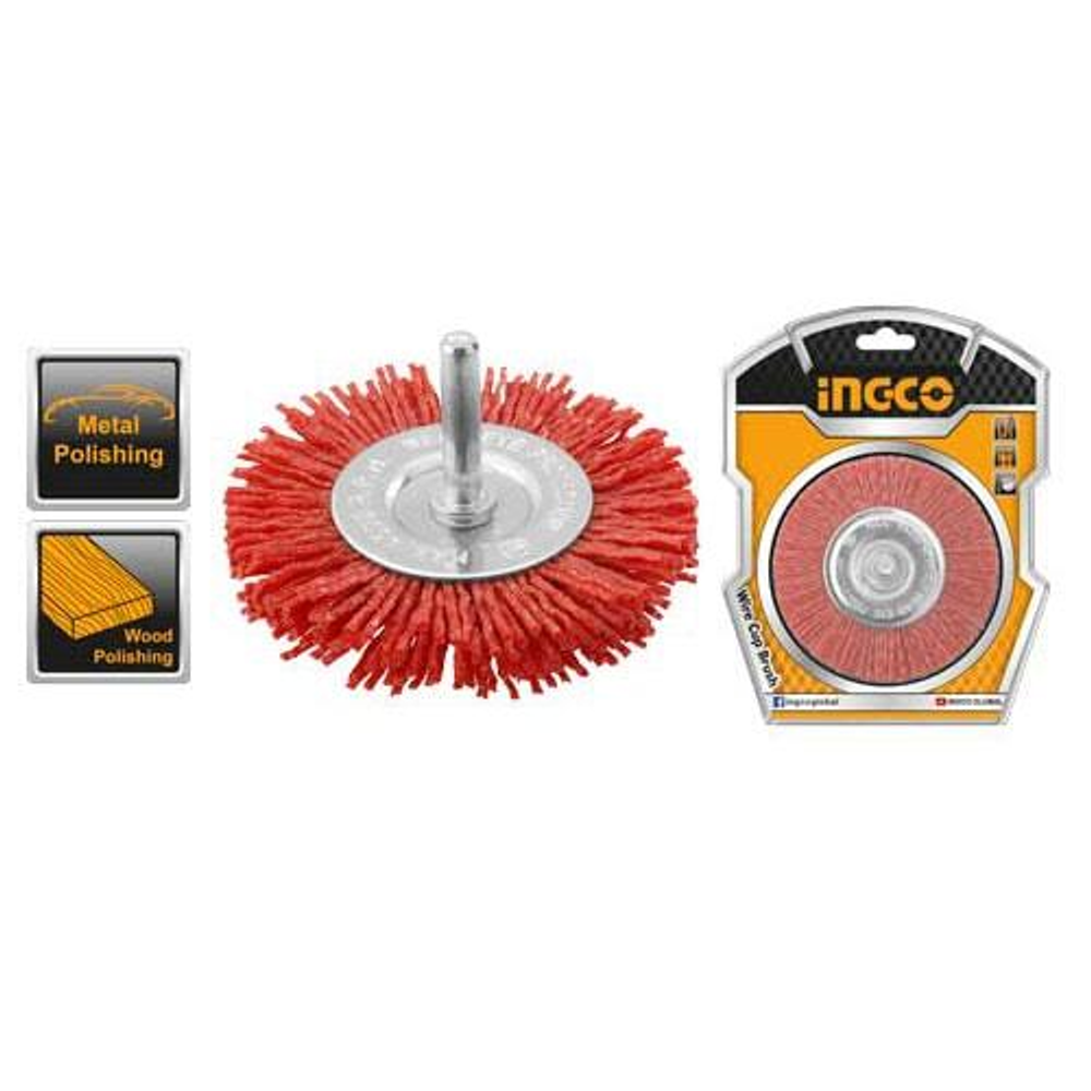 Нейлоновая щетка дисковая 75 мм