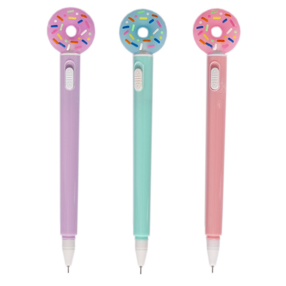 Ручка гелевая Alingar "Пончик", с подсветкой, 0,5 мм, синяя, игольчатый наконечник, цветной пластиковый корпус, карт. уп.