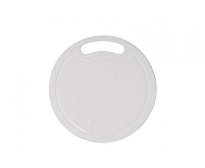 Доска разделочная пластиковая, большая, круглая, диаметр 25см, слоновая кость IS10007/12 Spark Plast