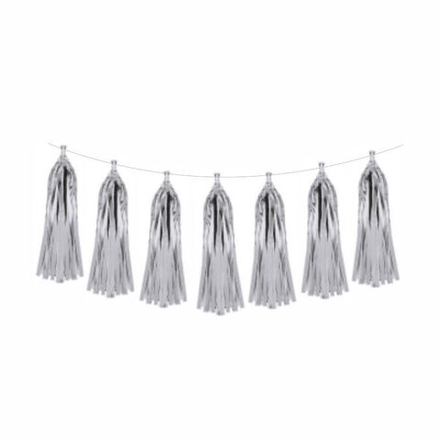 Гирлянда "Тассел" серебро 10 шт