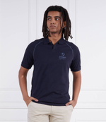 Поло E-SANTIAGO SS BRIGHTWHITE 002 Napapijri - темно-синий(NP0A4H13)