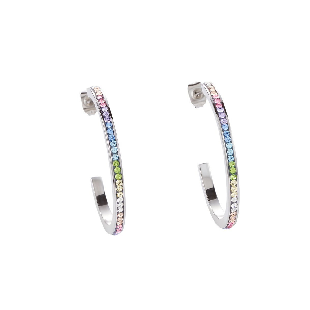 Серьги Coeur de Lion Multicolour Pastel 0129/21-1522 цвет мультиколор, серебряный