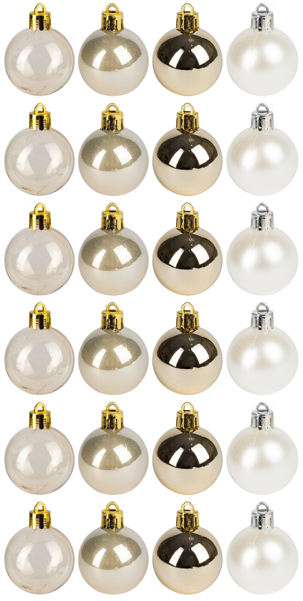 Набор шаров 24шт 4см жемчужный+шампанское SYQA-012251