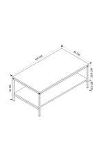Журнальный столик ATHENA 100х55 - белый
