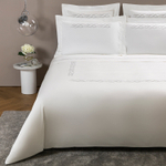 Постельное белье Frette Pearls Embroidery Milk/Grey (240 x 220 см)