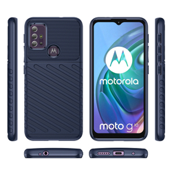 Противоударный чехол синего цвета для Motorola G30, серия Onyx от Caseport