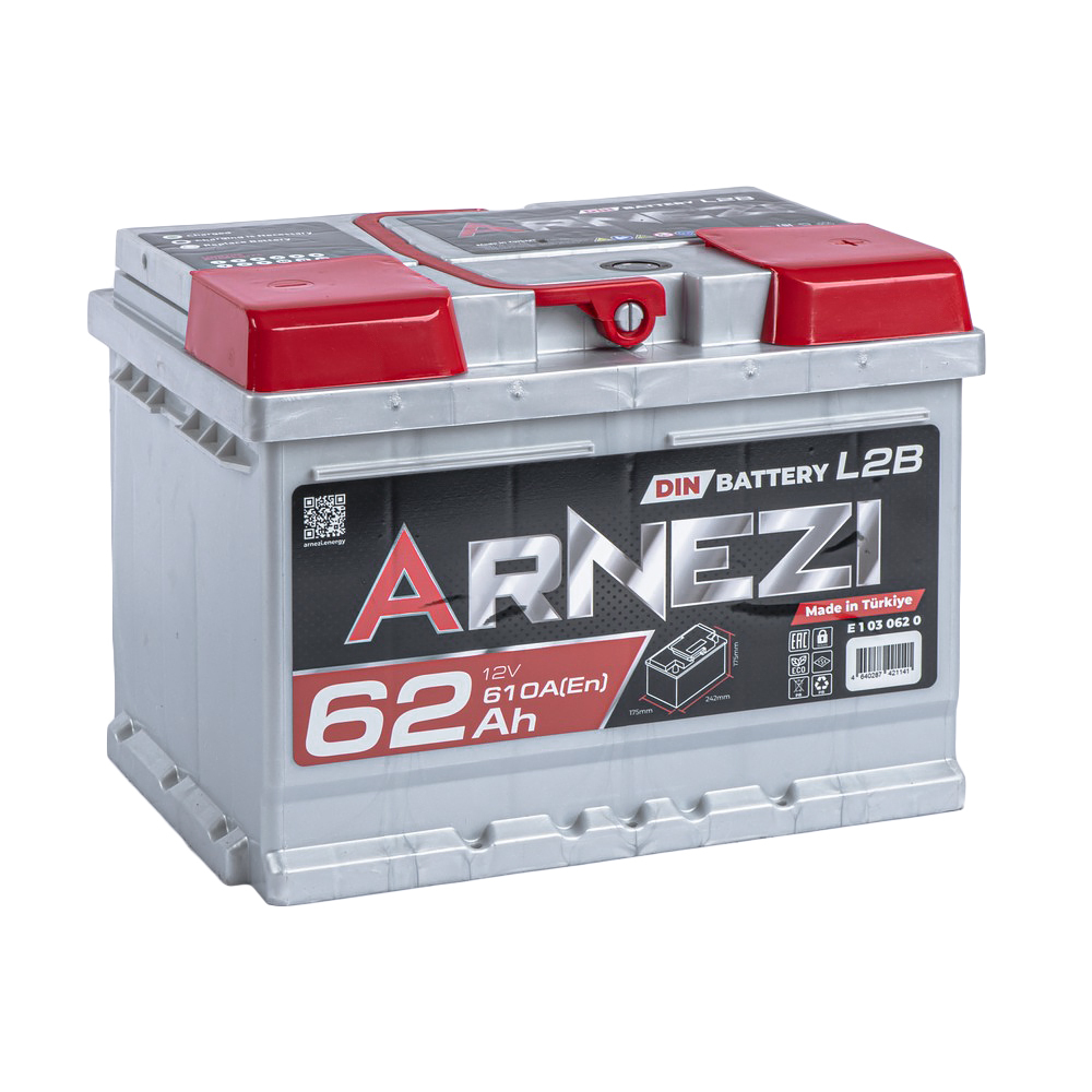 Аккумулятор ARNEZI DIN SMF 62 А/ч обратный R+ 242x175x175 L2B EN 610 А