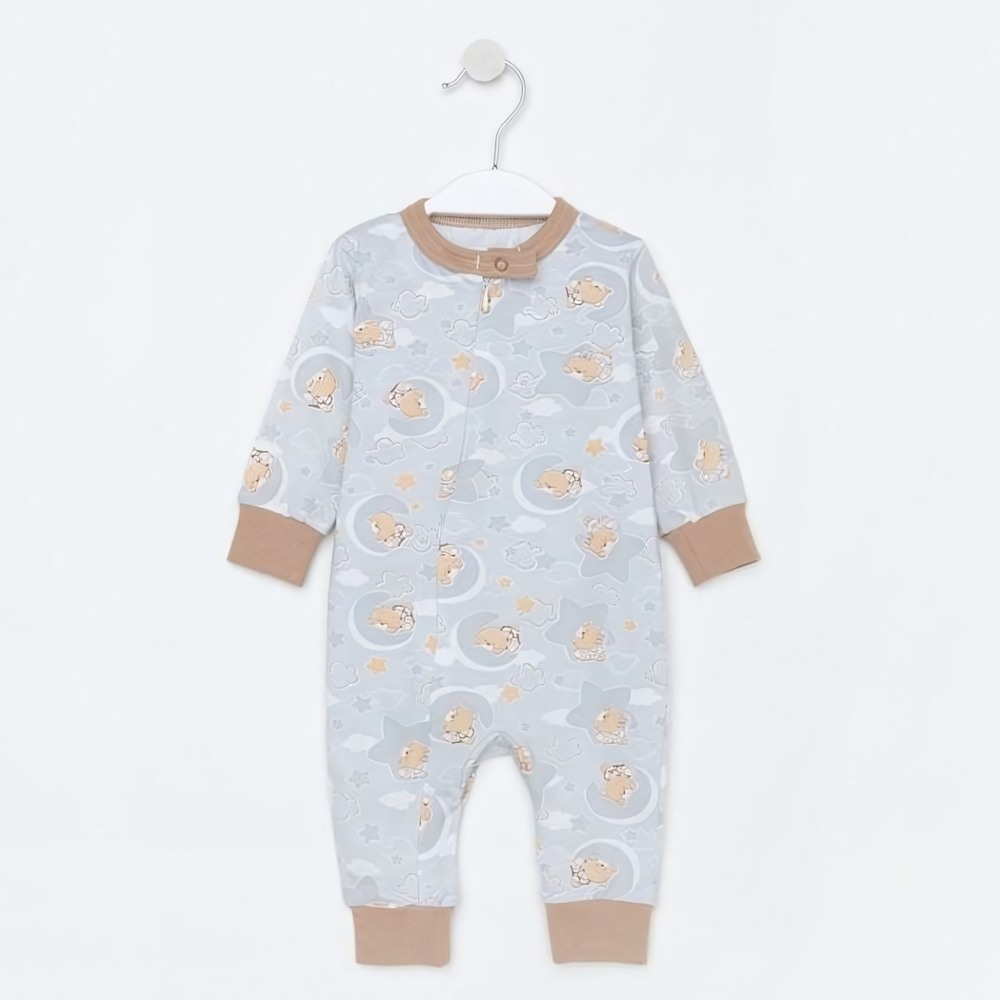 Комбинезон детский, цвет серый/мишки, рост 68 см (Детская линия)