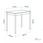 Стол кухонный IKEA INGO 75х75 из массива сосны, бежевый, в лаке