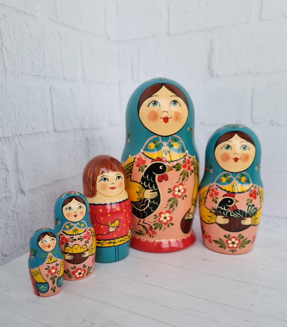 Матрешка "с курочкой" традиция 5мест