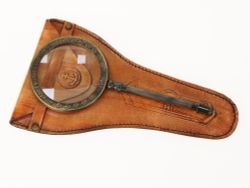 Nautical Морская лупа в кожаном футляре