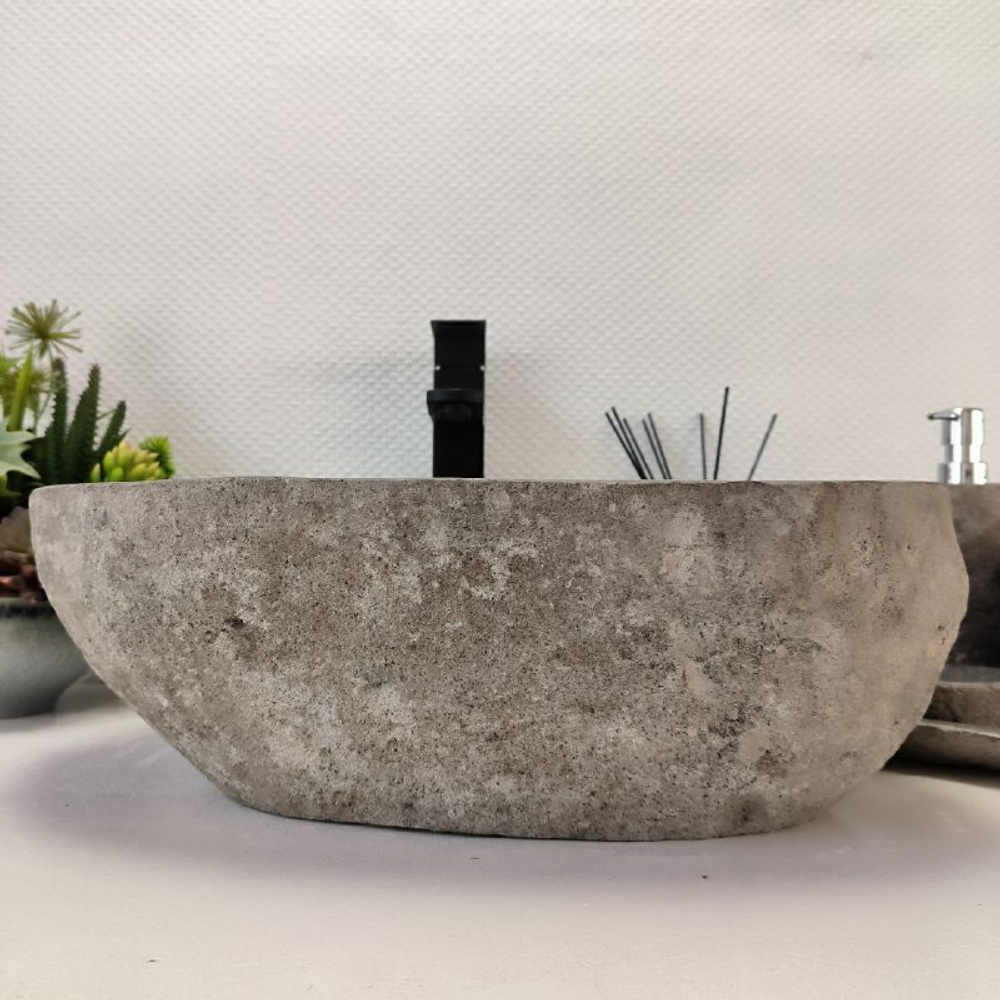 Раковина из речного камня RS-63558 (45*40*15) 0122