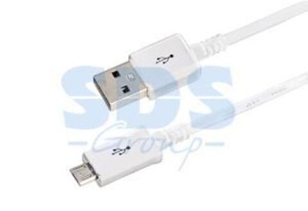 USB кабель microUSB длинный штекер 1 м белый